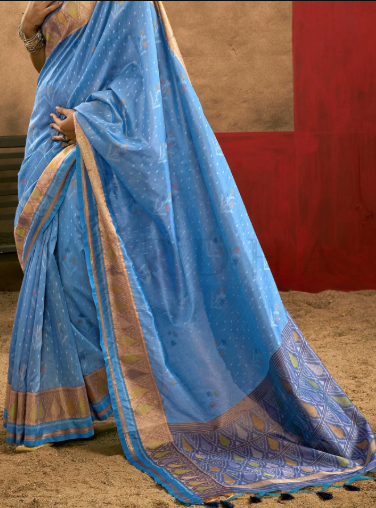 Blue Silk Saree Tanisha-BD