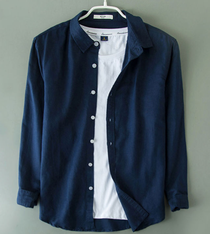 Navy Oxford Shirt for Men